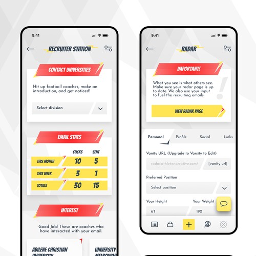Athlete Journey Application (Light Version)