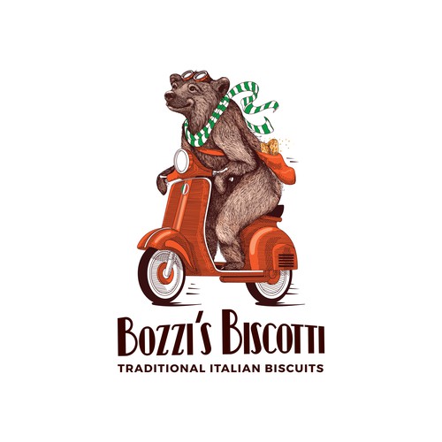 Bozzi's Biscotti logo design