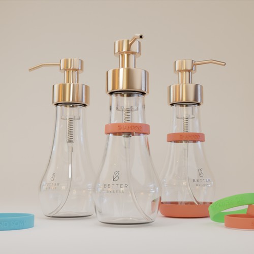 Refillable bottle design and render