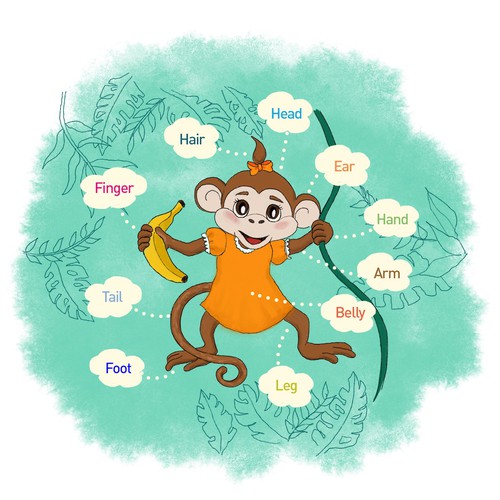 Character design for children's sliding book