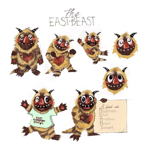 Fluffy beast’s character design 