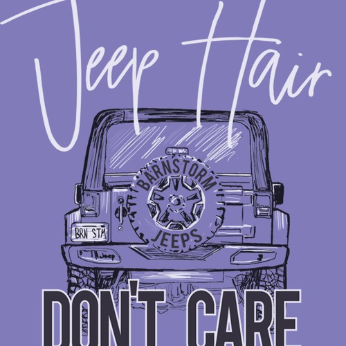 Jeep Hair Don't Care TShirt Design