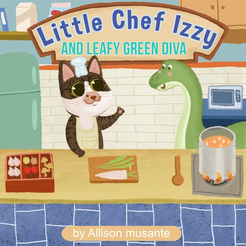 little chef and green friend