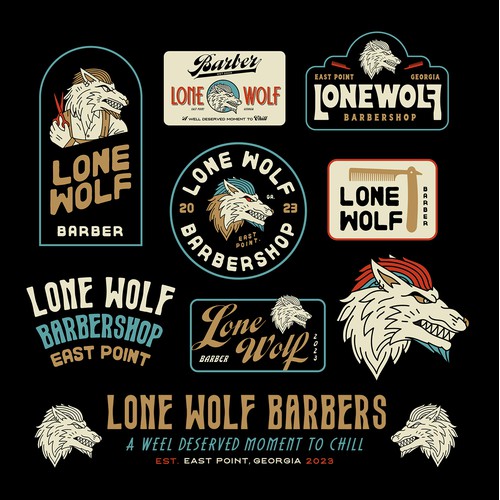 Lone Wolf Barbershop - Branding