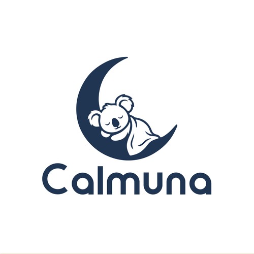 Calmuna – Serene Moon & Koala Logo for a Relaxing Spa Brand