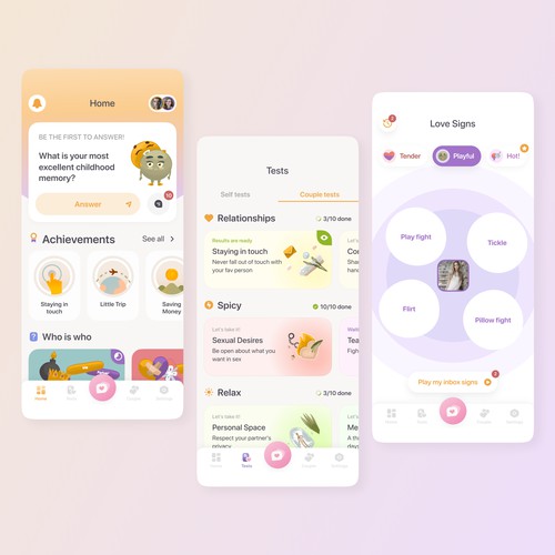 Soulmates: Relationship growth – UI/UX Design
