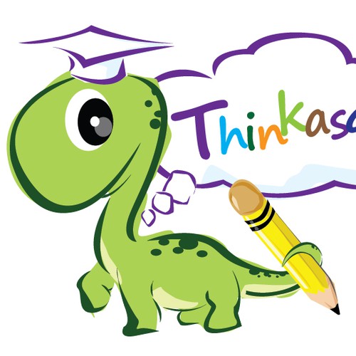 illustration of Dragon for Kids "Thinkasaur"