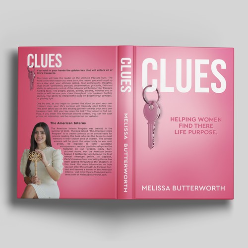 Book cover contest for Clues is about helping women find there life purpose.