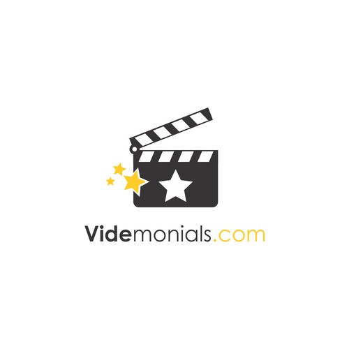 Clapper logo concept for VideMonials