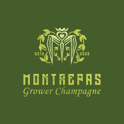 M Typography Vector Logo Design.
