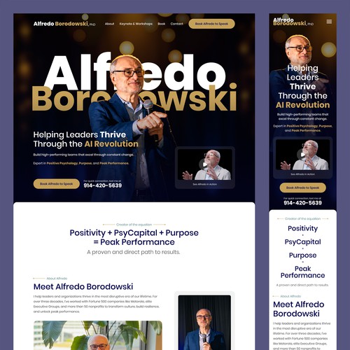 Leadership Speaker Website Concept