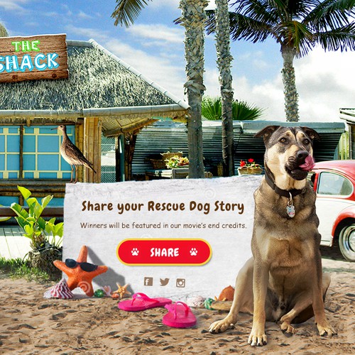 Landing page for Rescue Dog Movies