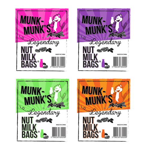 Design Legendary Nut Milk Bag Label (5"Wx6"H)