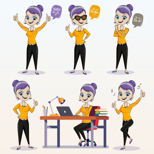 Illustration of Character Poses 