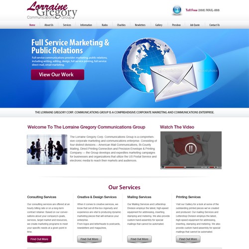 New website design wanted for Lorraine Gregory Communications Group
