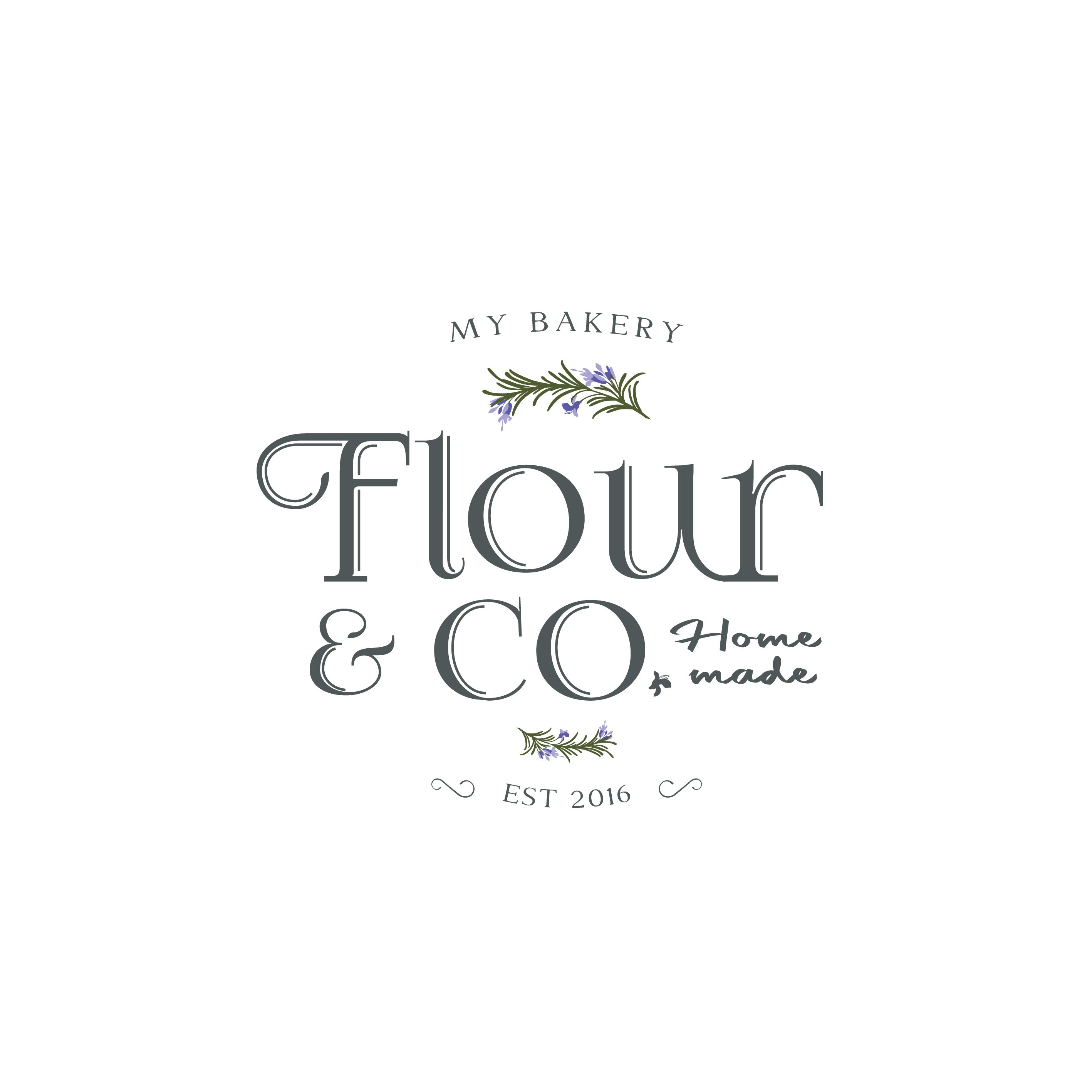 为Flour & Co.面包店创建一个独特的、令人难忘的标志