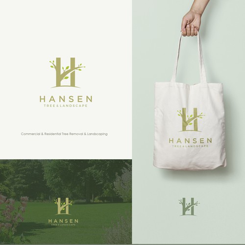 Logo concept for HANSEN tree & landscape. 