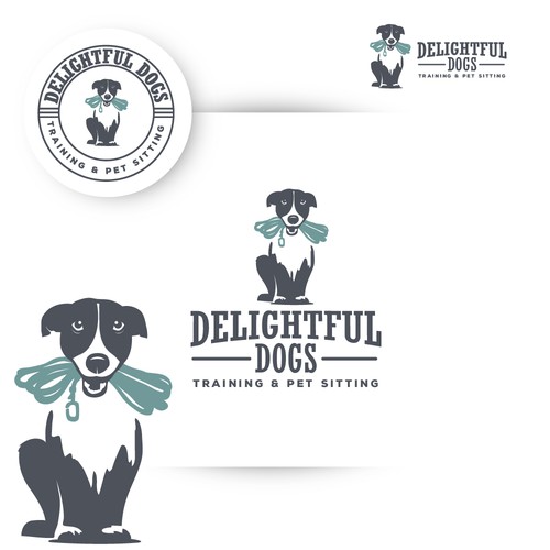 Logo design for the positive reinforcement clicker training and pet sitting, dog walking service.