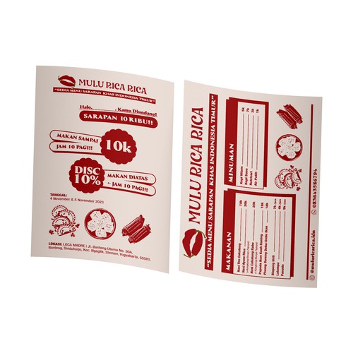 Mulu Rica Rica - Menu & Flyer