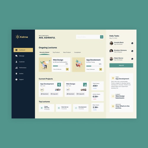 Dashboard UI UX Design