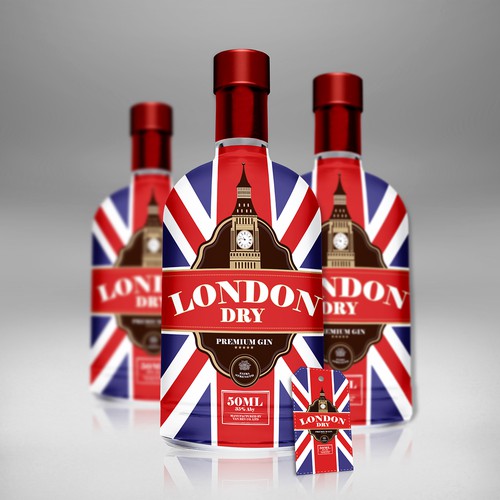 Gin label design concept