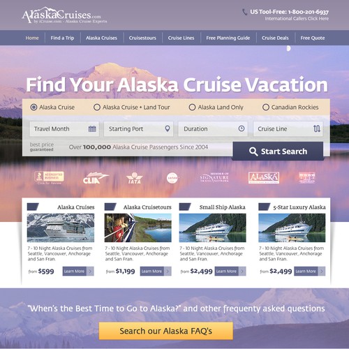 AlaskaCruises.com Home Page