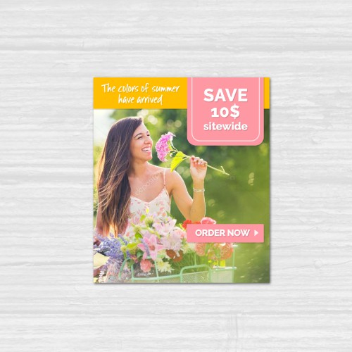 Summer email banners for floral delivery