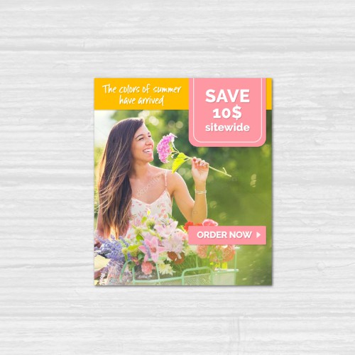 Summer email banners for floral delivery