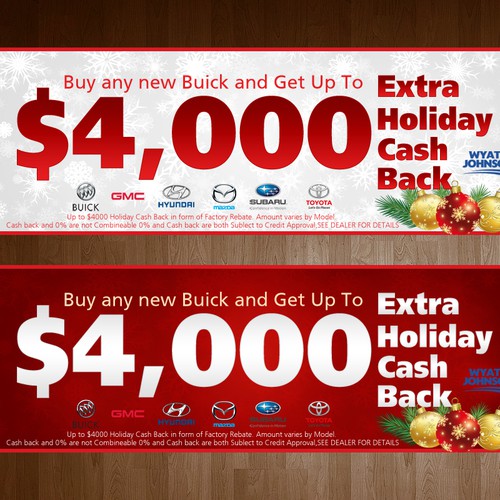Holiday cash back
