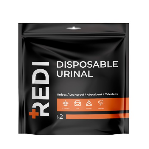 Disposable Urinal Product Packaging.