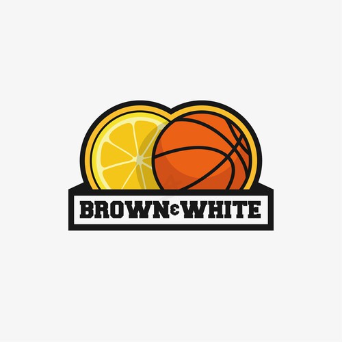 brown & white basketball concept