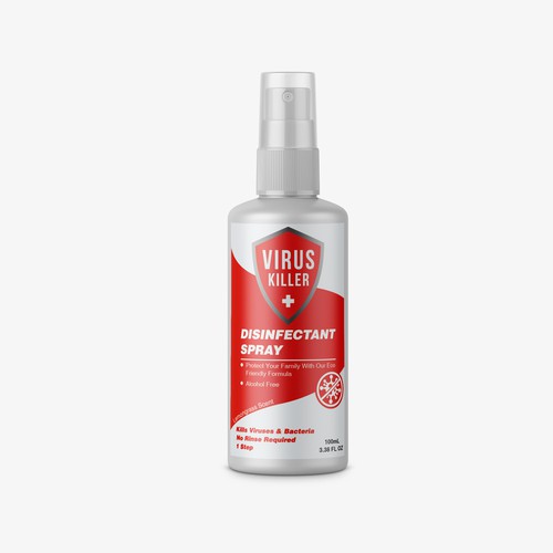 Disinfectant packaging label