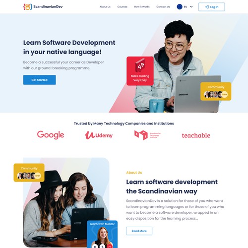 ScandinavianDev Landing Page Web Design