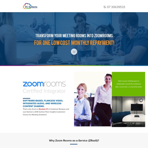 landing page for video conferencing partners