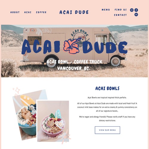 Squarespace Food Truck Website