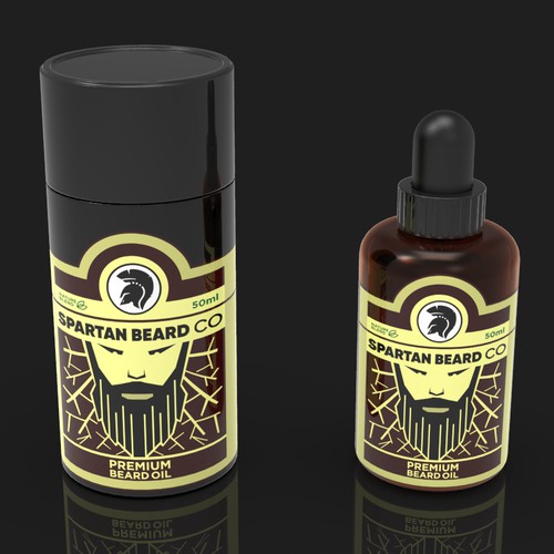 Label design for Spartan Beard CO