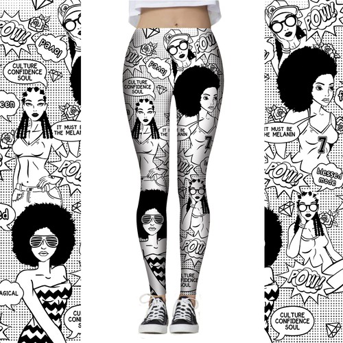  African Theme Workout/Yoga Leggings for Women - Soulful, Trendy Designs