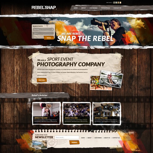 Grungy Website For Rebel Snap