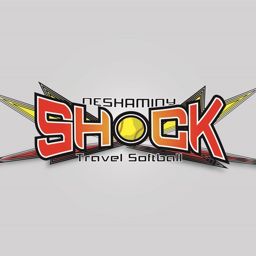 Neshaminy Shock Travel Softball Logo Design