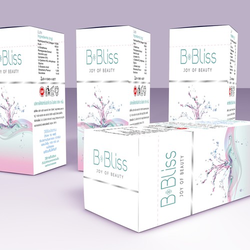 Please help improve packaging for "B-Bliss" Collagen powder product.