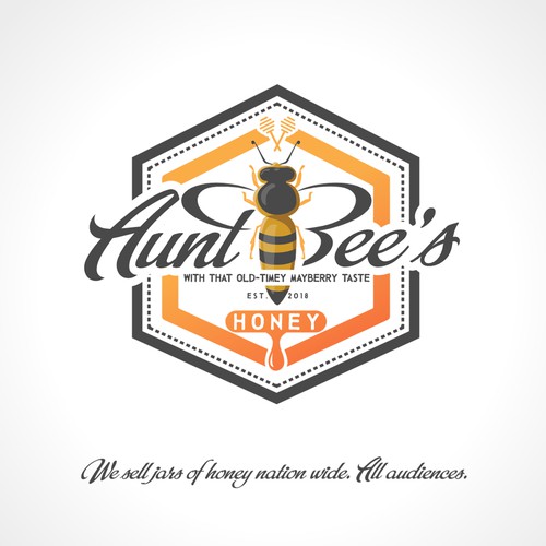 Bold logo concept for honey production