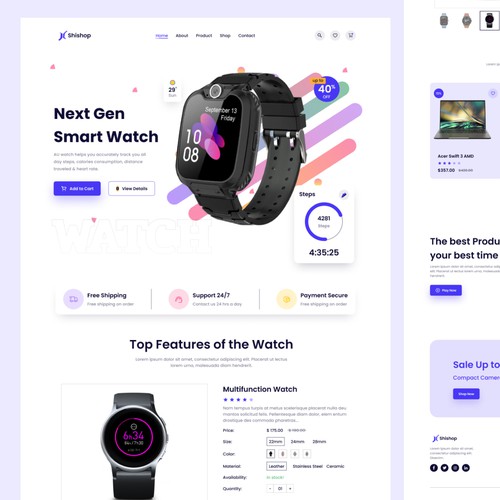 Watch - Website Landing Page 