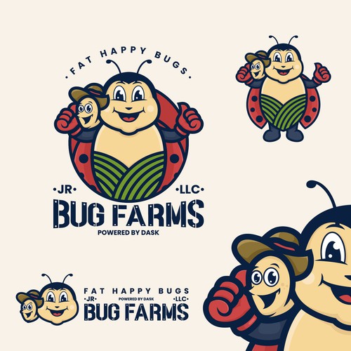 Bug farms logo with worms