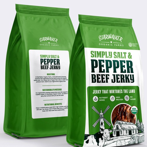 Unleash Your Creativity: Design the Next Iconic Jerky Packaging for StarWalker Organic Farms!