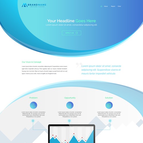 Landing page design