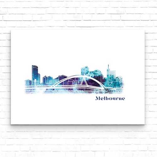 Create Poster of Colorful City Skylines