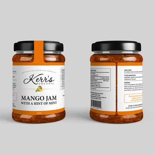 JAMS CHUTNEYS & RELISHES JAR BOTTLE LABEL 