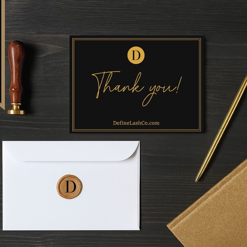 Thank you card design