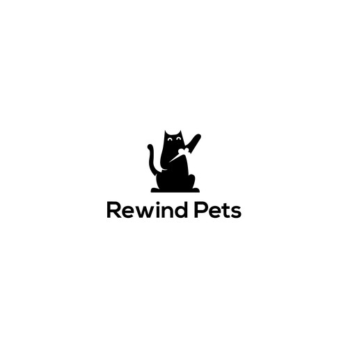 logo design concept for rewind pets