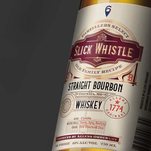 Bourbon Whiskey Label Design